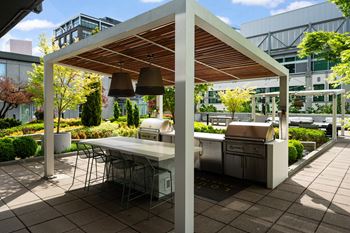 Outdoor terrace with bbq area